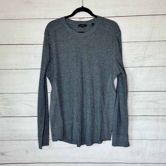 Vince Slim Fit Waffle Knit Long Sleeve Thermal Crewneck Shirt Size XL - Picture 4 of 10